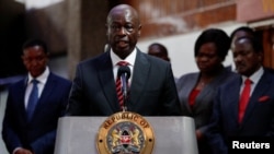 FILE - Kenya's Deputy President Rigathi Gachagua speaks in Nairobi, Kenya, July 9, 2024.