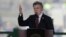 FILE - Colombia's President Juan Manuel Santos speaks in Bogota, Colombia, Nov. 6, 2016. 
