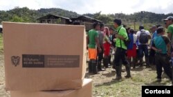 El Estado colombiano, con ayuda de organismos internacionales atiende las emergencias humanitarias generadas por el desplazamiento forzado. [Foto: Cortesía Unidad de Víctimas]. 