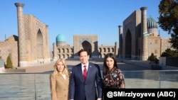 بازدید مارکو روبیو از میدان تاریخی ریگستان در سمرقند