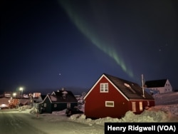 The northern lights over Greenland’s capital, NuuK, Jan. 14,2025.