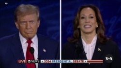 Trump, Harris exchange barbs on debate stage