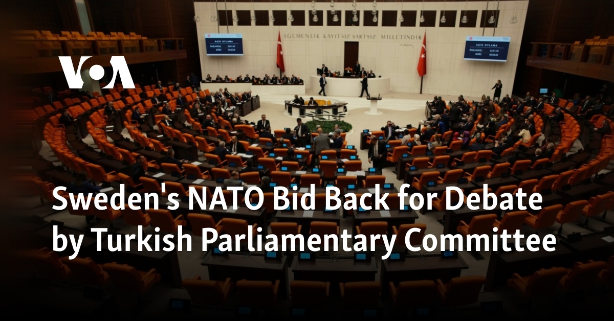 Sweden's NATO Bid Back for Debate by Turkish Parliamentary Committee