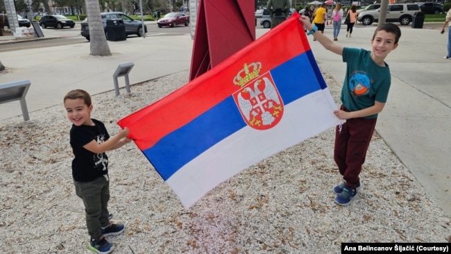 Skup podrške studentima u Tampi, 22. februar 2025. (Courtesy/Ana Belincanov Šijačić)