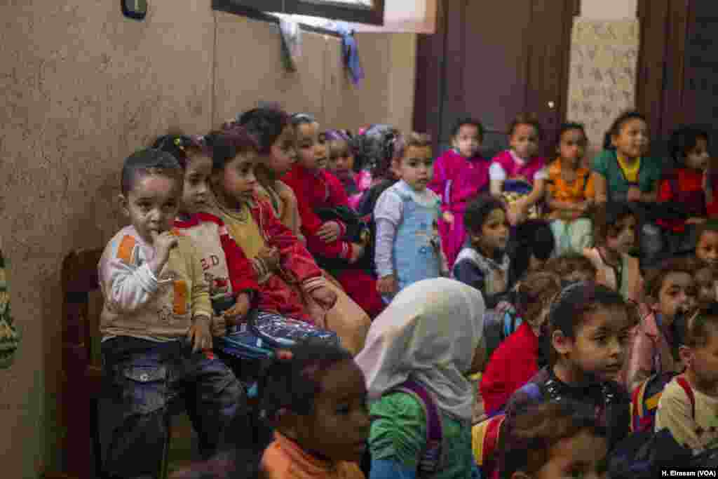 In Al-Marg, school workers say families often send children to school without enough food for the day. Many are anemic, and some have trouble concentrating in class. UNICEF reports Egypt is one of the 20 countries in the world with the highest number of children suffering from chronic malnutrition or stunting, and also ranks high when it comes to undernutrition, micronutrient deficiencies and obesity.