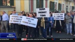 Protestë kundër shembjes së banesave në Tiranë