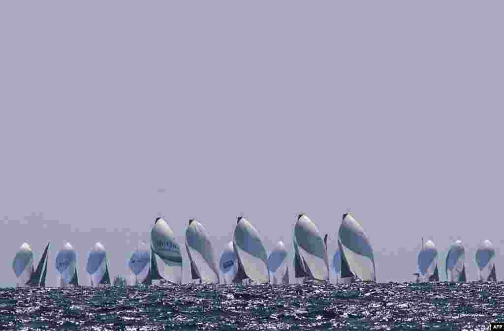 Competitors take part in the first day of the 38th Copa del Rey (King&#39;s Cup) Regata off the coast of Palma de Mallorca, Spain.