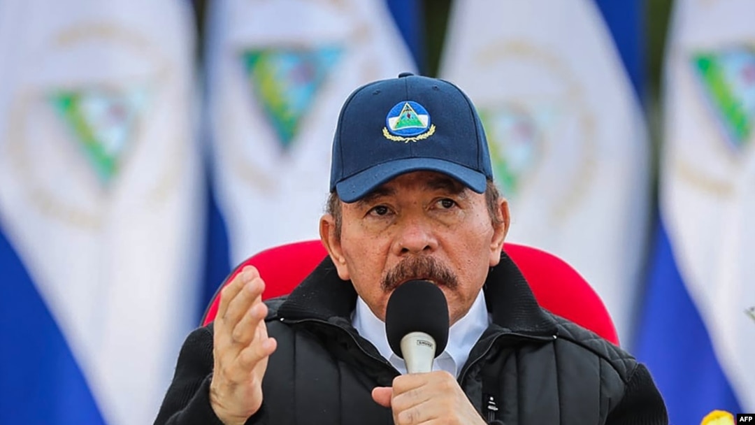 El presidente de Nicaragua, Daniel Ortega, durante un discurso en Managua el 19 de julio de 2020.