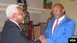 Le président burundais Pierre Nkurunziza rencontre les représentants du Conseil de sécurité de l'ONU, le 22 janvier 2016. (Etienne Karekezi)