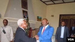 Le président burundais Pierre Nkurunziza rencontre les représentants du Conseil de sécurité de l'ONU, le 22 janvier 2016. (Etienne Karekezi)