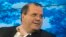 FILE - Brazilian central bank President Alexandre Tombini, pictured at the World Economic Forum in Davos, Switzerland, in 2014, has not ruled out selling part of the country's $371 billion foreign reserves to calm the exchange rate market.