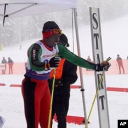 Kenya's first and only Winter Olympian, Philip Boit, at the Methow Valley SuperTour race
