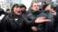 Pro-Russian supporters take part in a rally outside the regional administration in Donetsk, March 17, 2014. 