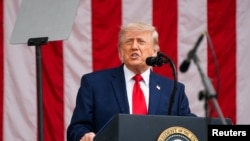 Serokê Amerîkayê Donald Trump di Roja Bîranîna Leşkerên Cangorî de li Arlington, 25ê Gulanê, 2026. 