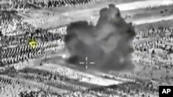 Serangan udara Rusia menghantam salah satu sasaran di Suriah (foto: dok).