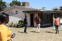 Offices of the opposition Malawi Congress Party were looted in Blantyre during this week's election-related protests, July 5, 2019. (L. Masina/VOA)