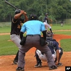 Young baseball players at a Venezuelan sports academy run by the Tampa Bay Rays