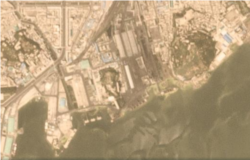 북한 남포의 석탄 항구를 촬영한 지난달 17일자 위성사진. 선박 3척이 정박한 모습이 보인다. 사진제공=Planet Labs.