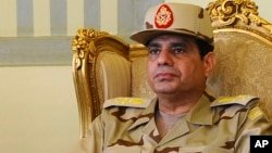 FILE - Egypt's former Defense Minister Abdel Fattah el-Sissi, May 22, 2013.
