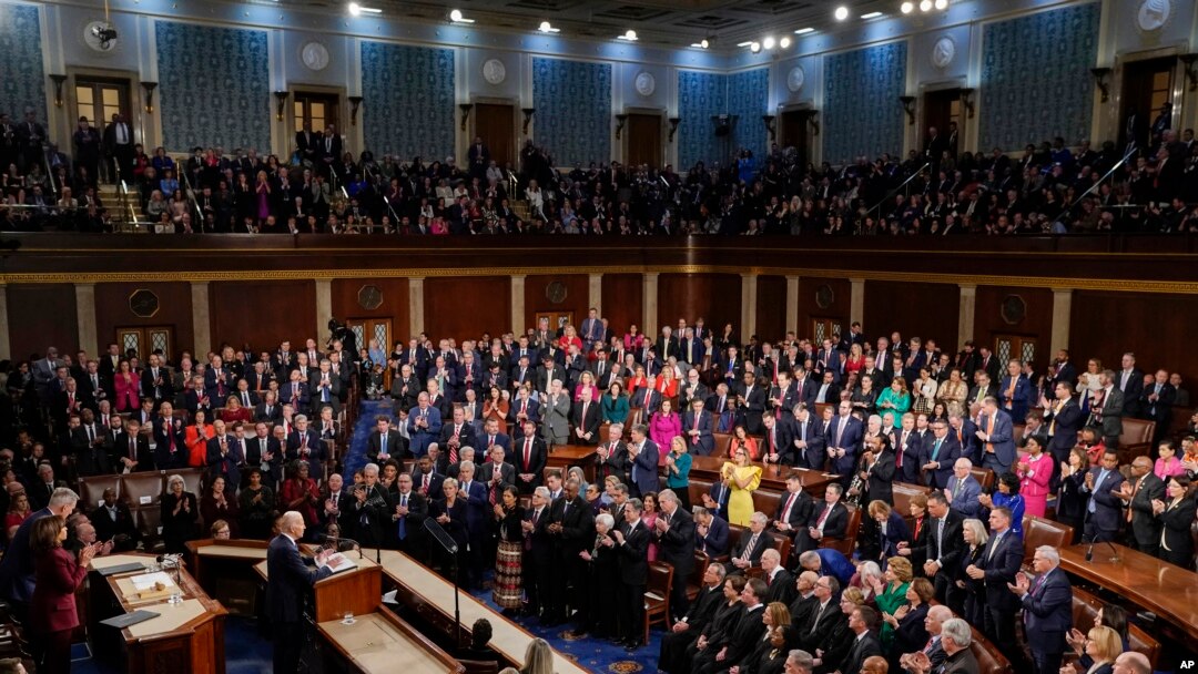 Joe Biden ageza ijambo ku banyamerika umwaka ushize wa 2023