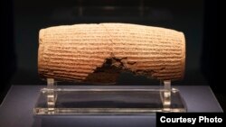 The Cyrus cylinder is believed to contain the world’s first declaration of human and religious rights. ©The Trustees of the British Museum