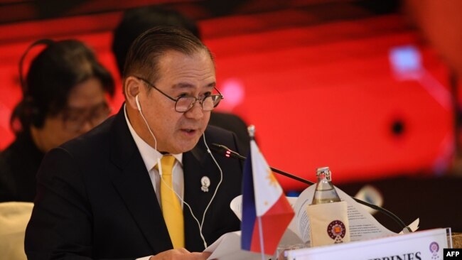 Ngoại trưởng Philippines Teodoro Locsin tại hội nghị của ASEAN ở Bangkok, tháng 7/2019 (ảnh tư liệu).