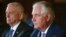 U.S. Secretary of State Rex Tillerson, right, and U.S. Secretary of Defense Jim Mattis participate in talks at Government House in Sydney for the 2017 Australia-United States Ministerial Consultations, June 5, 2017.