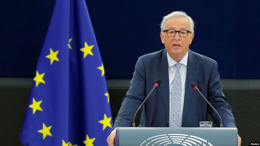 Predsednik Evropske komisije Žan Klod Junker govori u Evropskom parlamentu, 12. septembar 2018.