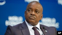 Botswana's President Mokgweetsi Eric Keabatswe Masisi tales part in a panel discussion at the World Economic Forum in Davos, Switzerland, Tuesday, Jan. 21, 2020. The 50th annual meeting of the forum will take place in Davos from Jan. 21 until Jan…