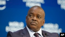 FILE — Botswana's President Mokgweetsi Eric Keabatswe Masisi is pictured during a panel discussion at the World Economic Forum in Davos, Switzerland, on January 21, 2020.