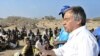 António Guterres, Alto Comissário para os Refugiados num campo de acolhimento imigrantes ilegais etíopes no Iémen