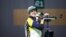 American shooter Ginny Thrasher took gold in the women’s air rifle event in Rio, Aug. 6. 2016.