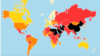 چند کشور از جمله ایران و عربستان در این نقشه به رنگ سیاه مشخص شده اند که نشان دهنده وضع وخیم آزادی بیان در این کشورها است. 