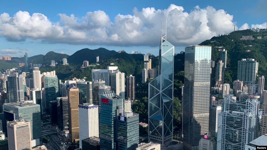 资料照：香港金融区鸟瞰 (photo:VOA)