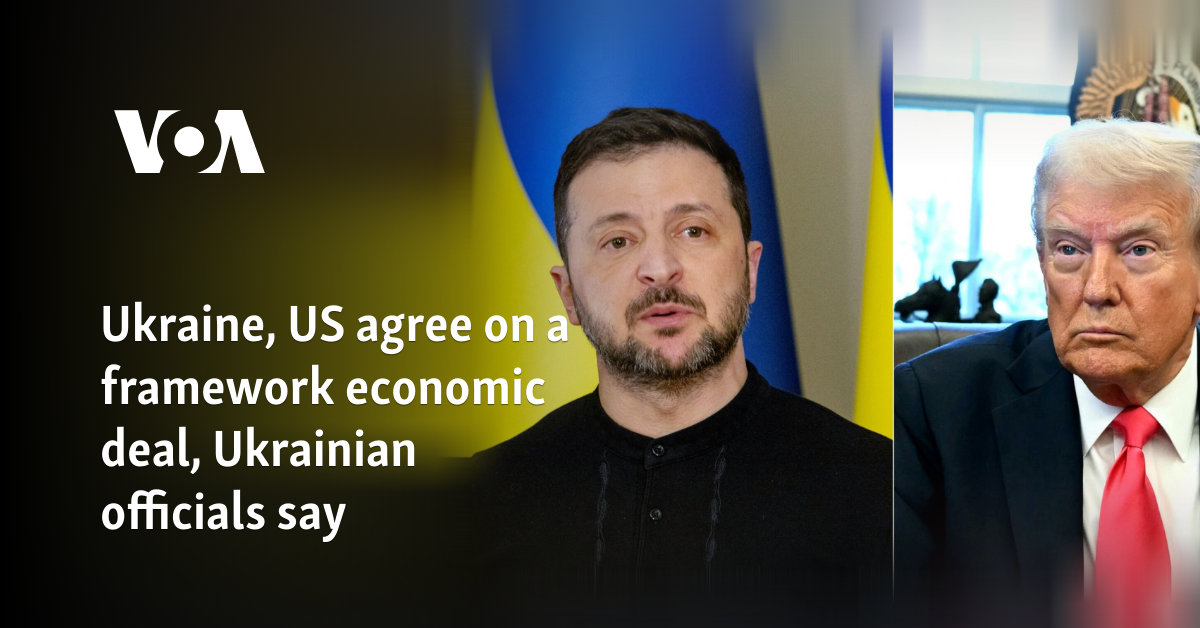 Ukraine, US agree on a framework economic deal, Ukrainian officials say