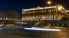 In this photo taken July 24, 2017, a car passes the building of the Federal Security Service in Lubyanskaya Square in Moscow, Russia. 