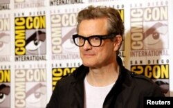 Cast member Colin Firth poses at a press line for "Kingsman: The Golden Circle" during the 2017 Comic-Con International Convention in San Diego, California, July 20, 2017.