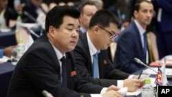 김일국 북한 체육상이 28일 일본 도쿄에서 열린 '국가올림픽위원회연합' 총회에 참석했다.