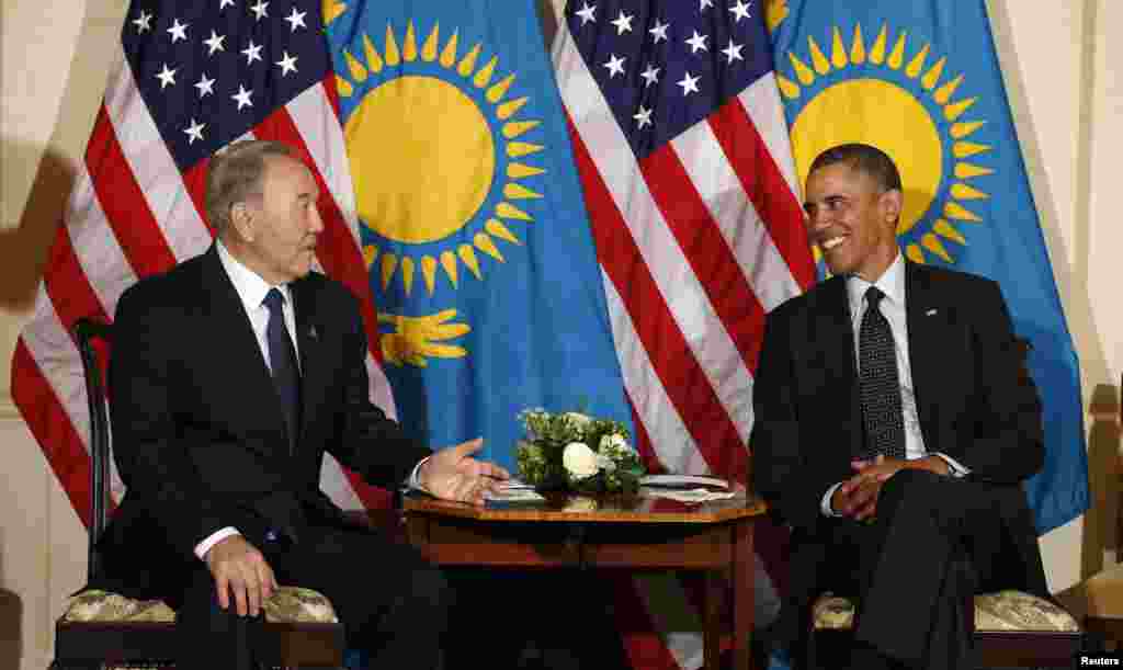 Prezidentlar Obama va Nazarboyev, Gaaga, 25-mart, 2014