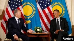 Нурсултан Назарбаев и Барак Обама. 25 марта 2014.