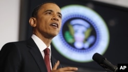 U.S. President Barack Obama speaks about the conflict in Libya during an address at the National Defense University in Washington, March 28, 2011