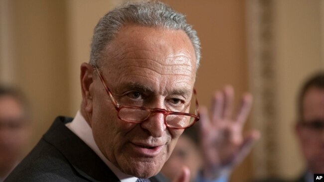 资料照：参议院少数党领袖舒默（Senate Minority Leader Chuck Schumer, D-NY）