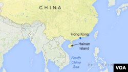 中国海南岛靠近南中国海有主权争议的水域