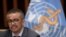 WHO Director-General Tedros Adhanom Ghebreyesus attends a news conference organized by Geneva Association of United Nations Correspondents (ACANU) amid the COVID-19 outbreak, caused by the novel coronavirus, in Geneva, July 3, 2020.