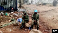 Basoda ya kimya ya ONU (Monusco) na base civile na Boikene, Beni, Nord-Kivu, 26 novembre 2019.