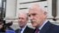 Independent Alliance Ministers, Shane Ross (L) and Finian McGrath speak to the press on arrival at Government buildings for a cabinet meeting in Dublin on Sept. 2, 2016 on whether to appeal an EU order mandating Ireland to collect €13 billion in taxes fro