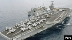 Iran merilis foto kapal induk Amerika yang berada di Teluk Persia, USS Harry S. Truman (foto: dok).