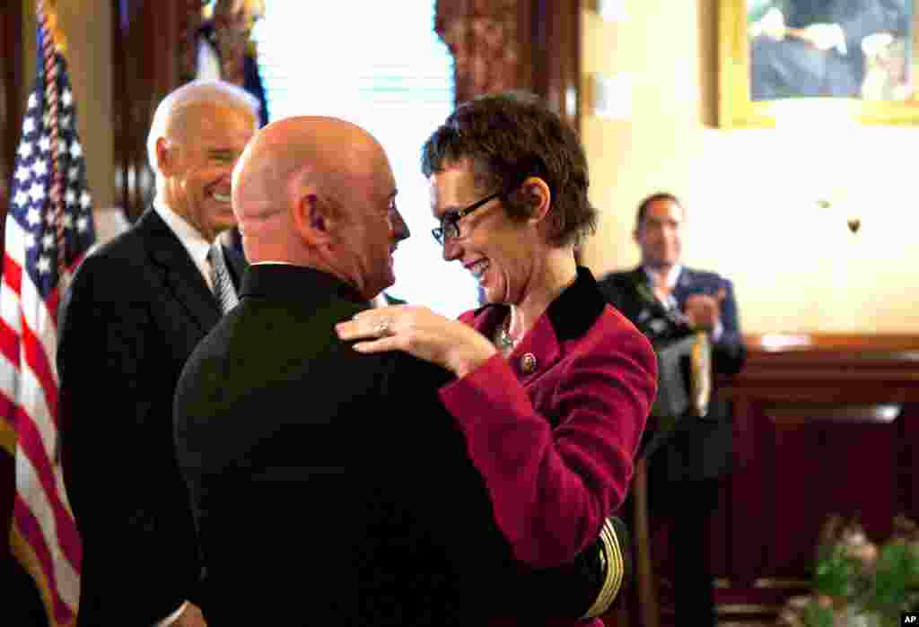 Navy Capt. Mark Kelly, husband of Rep. Gabrielle Giffords, was a guest of honor at the State of the Union. (White House Photo/David Lienemann)