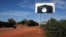 A sign for the radical Islamist group MUJAO is seen in Douentza, Mali, January 29, 2013.