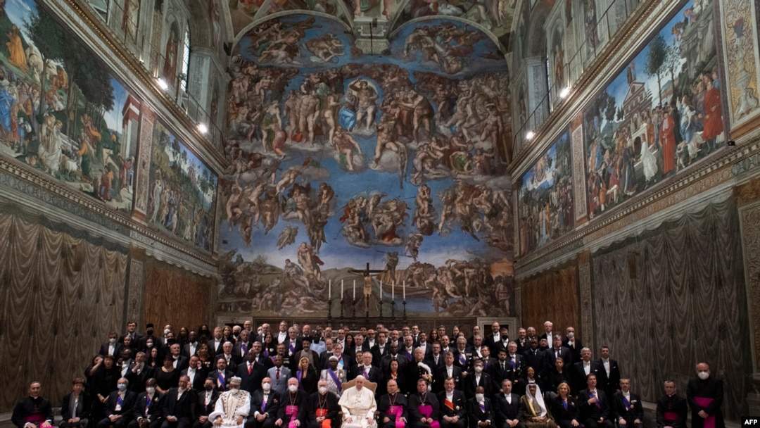 Papa Franja sa diplomatskim korom u Vatikanu (Foto: Vatican press office)